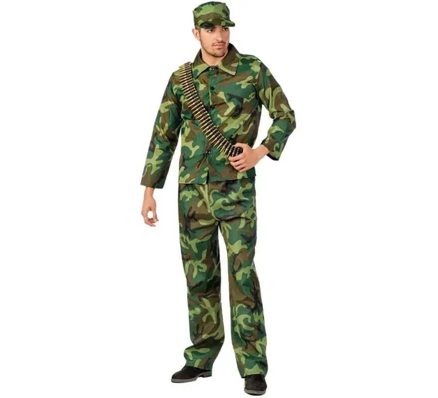 Men's camouflage soldier costume-Army and military-adult costumes |