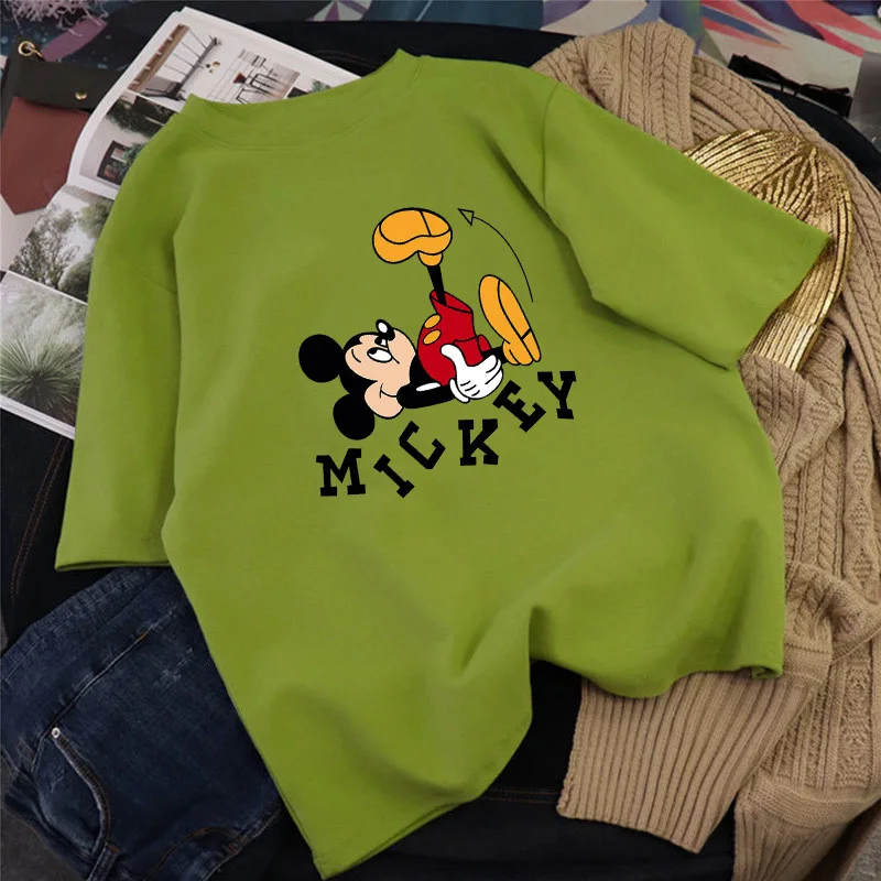 Новые летние женские рубашки с изображением Микки Мауса футболка Дональда Плуто