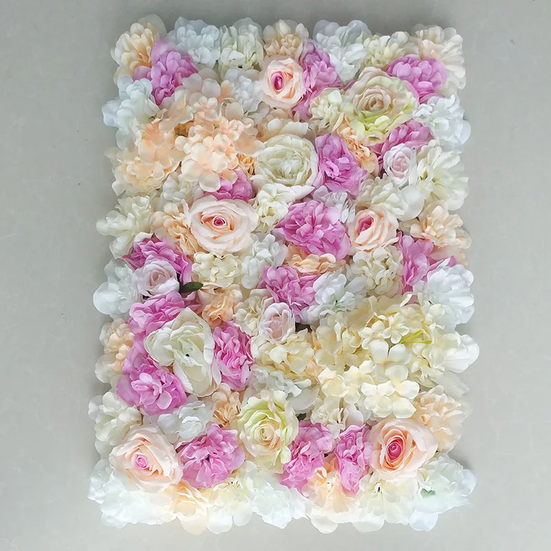 

1pcs Artificial Flower Wall 3D Wedding Background Decoration Lawn Pillar Road Lead Flower Arch Silk Rose Hydrangea White Flower