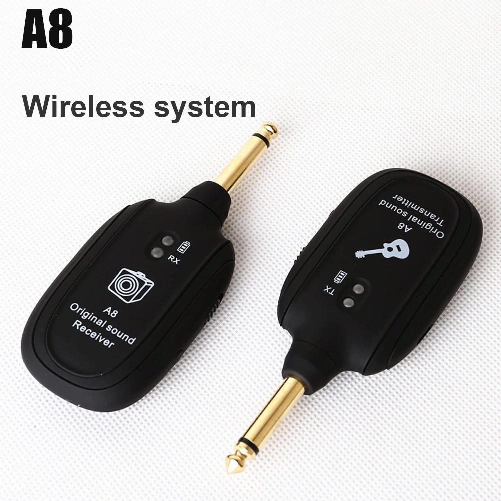 

Guitar Wireless Transmission System Receiver Rechargeable Guitar Transmitter Lightweight Portable Music Elements