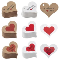 100pcs heart paper tags red paper ear studs card hang tag jewelry display earring marking price label tags valentines gift tag