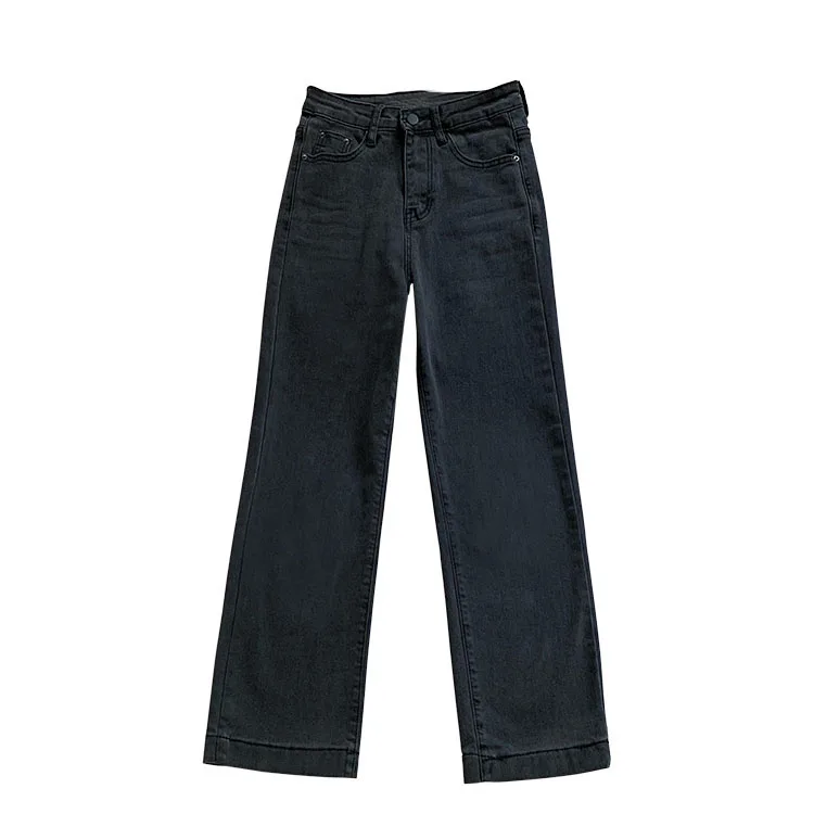 

High Waist Straight Wide Leg Jeans Loose Vintage Mom Jeans Mujer Ladies Full Length Pants Streetwear Boyfriend Trousers