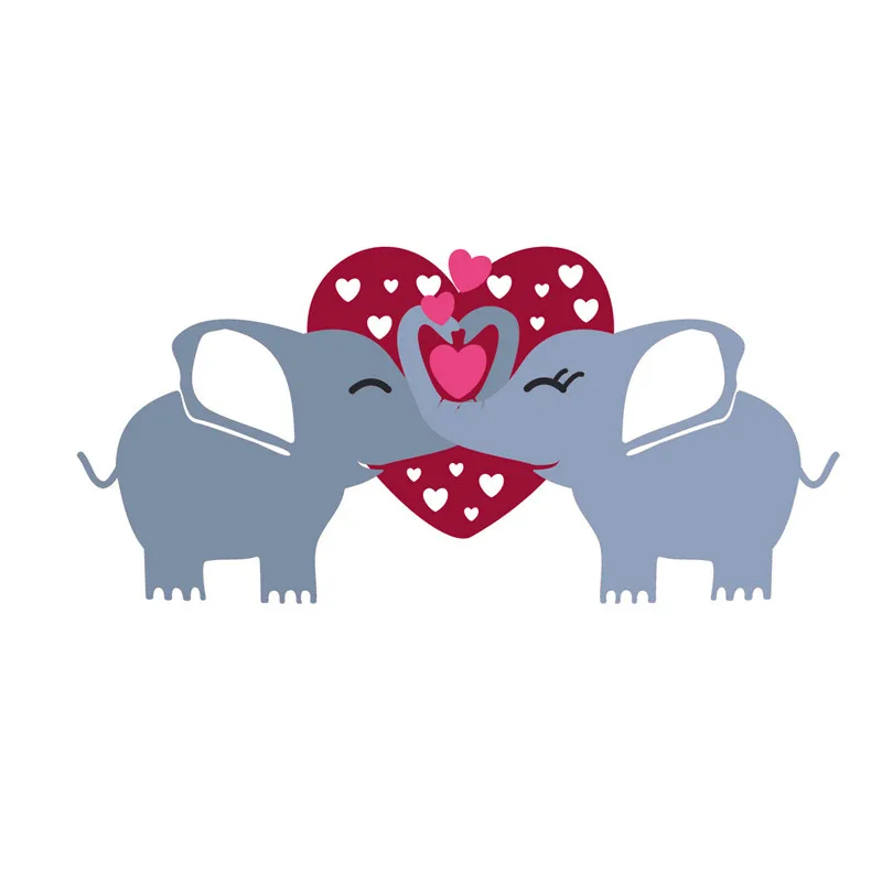 GJCrafts сердце слон металлические режущие штампы трафареты для поделок Скрапбукинг