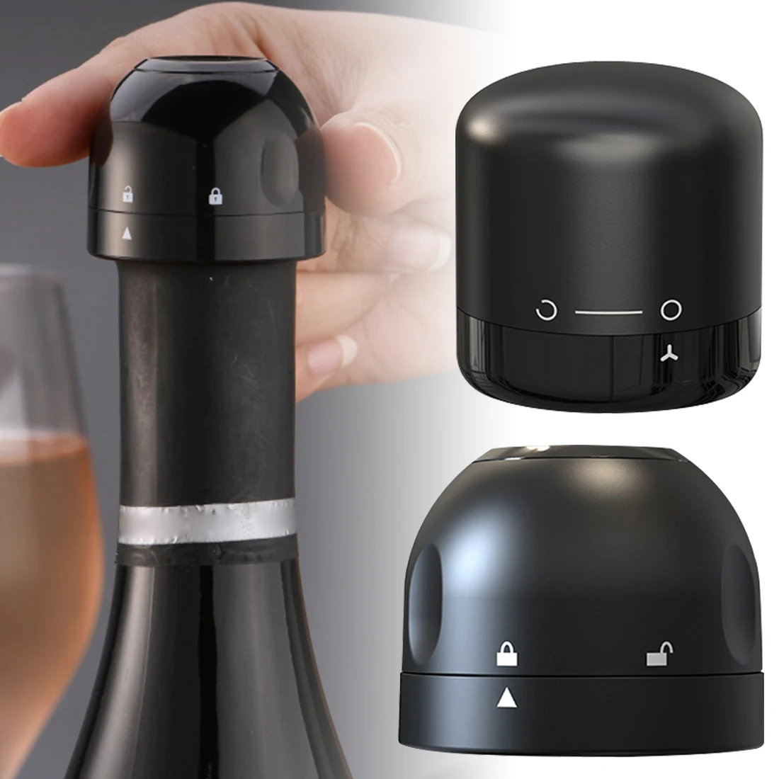 

2021 Vacuum Red Wine Bottle Cap Stopper Silicone Sealed Champagne Bottle Stopper Vacuum Retain Freshness Wine Plug Bar Tools