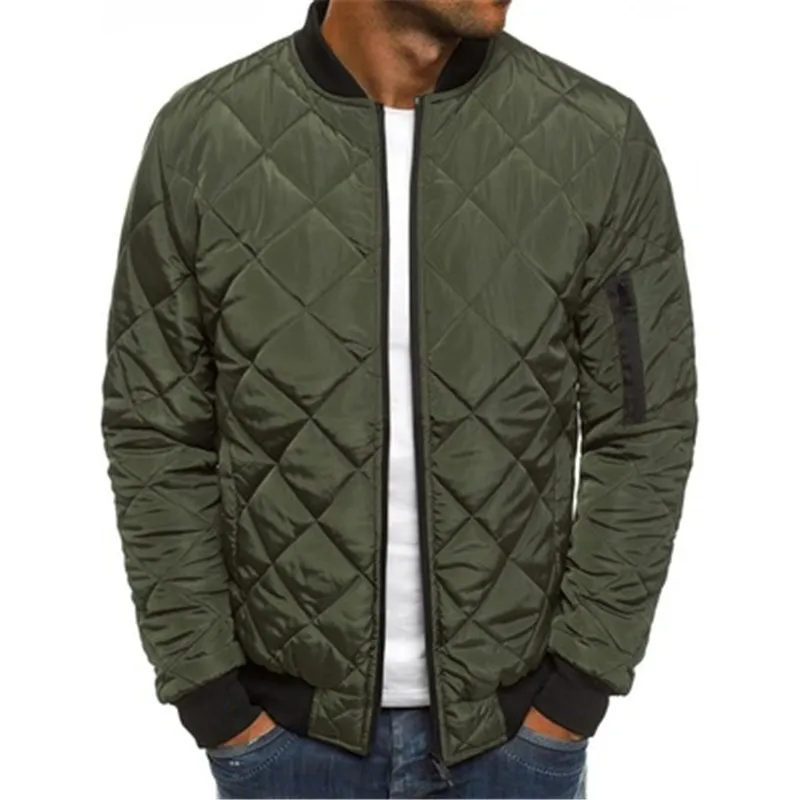 

New Warm Thick Men Parka Jackets Winter Casual Mens Outwear Coats Solid Stand Collar Male Windbreak Cotton Padded Down Jacket