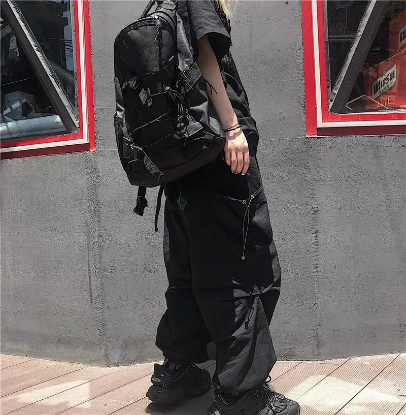 Брюки-карго женские в стиле панк уличная одежда джоггеры спортивные штаны