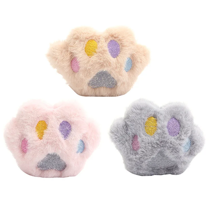 

Cute Cartoon Stuffed Plush Cat Paws Shape With Catnip Playing Interactive Pets Cat Toys Kitten Teeth Grinding Bite Accessories