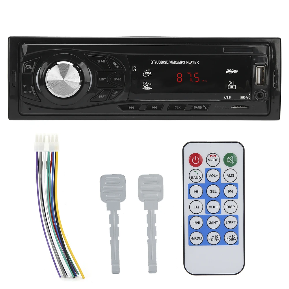 12V автомобильный Bluetooth-совместимый MP3 FM радио AUX Карта памяти U диск плеер