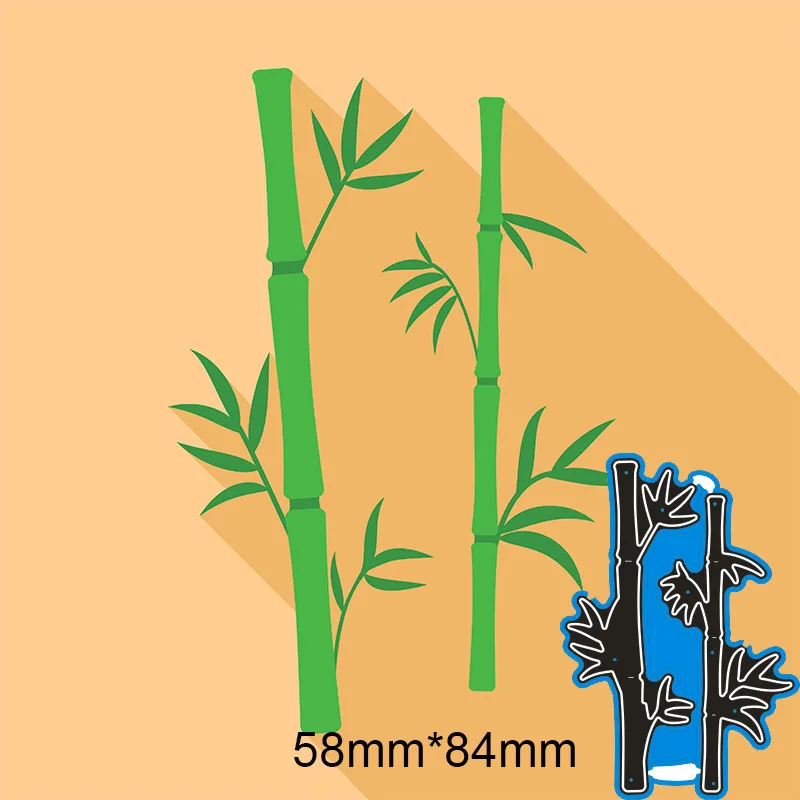 

58*84mm Bamboo Metal Cutting Dies decoration Scrapbook Embossing Paper Craft Album Card Punch Knife