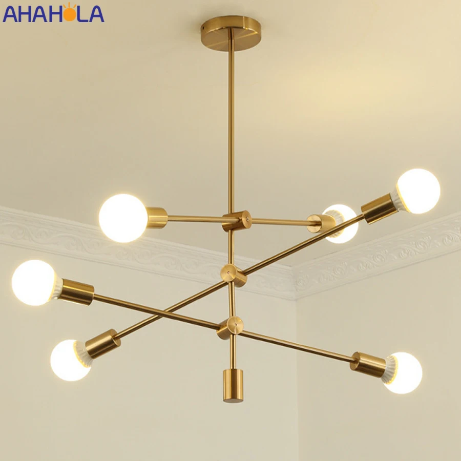 Светодиодные люстры E27 в скандинавском стиле современные потолочные светильники