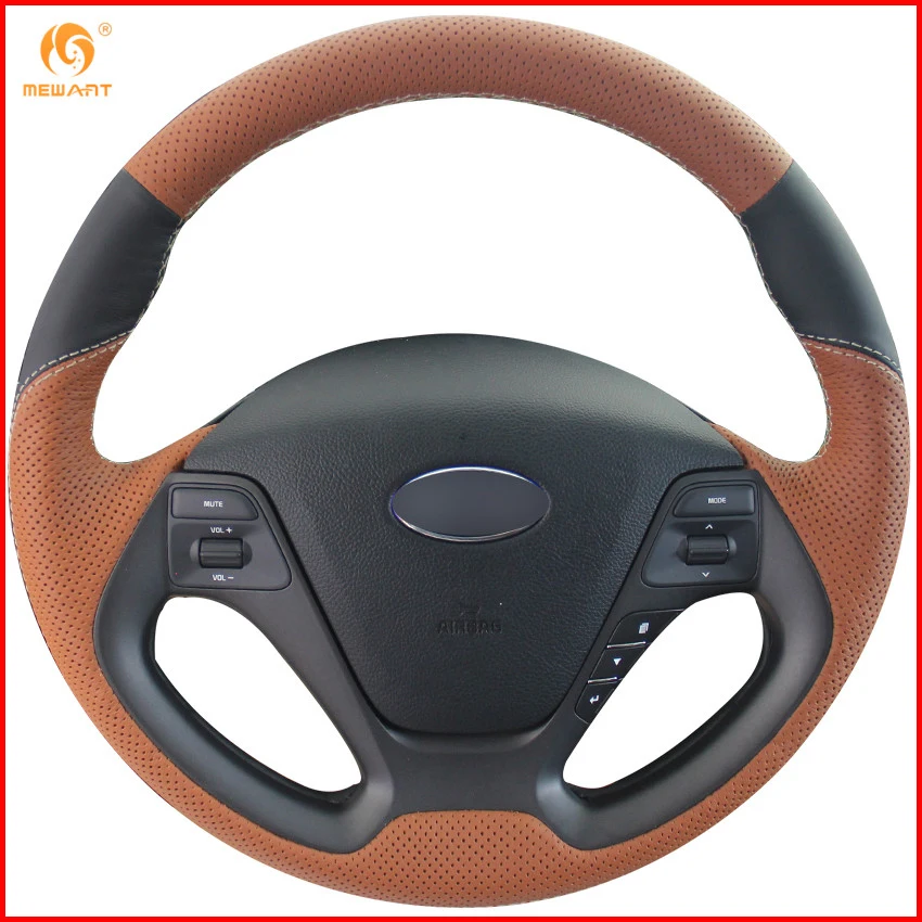 Чехол на руль MEWANT из натуральной кожи для Kia K3 2013 K2 Rio 2015 2016 Ceed Cee 'd 2012 2017 Cerato 2017|leather