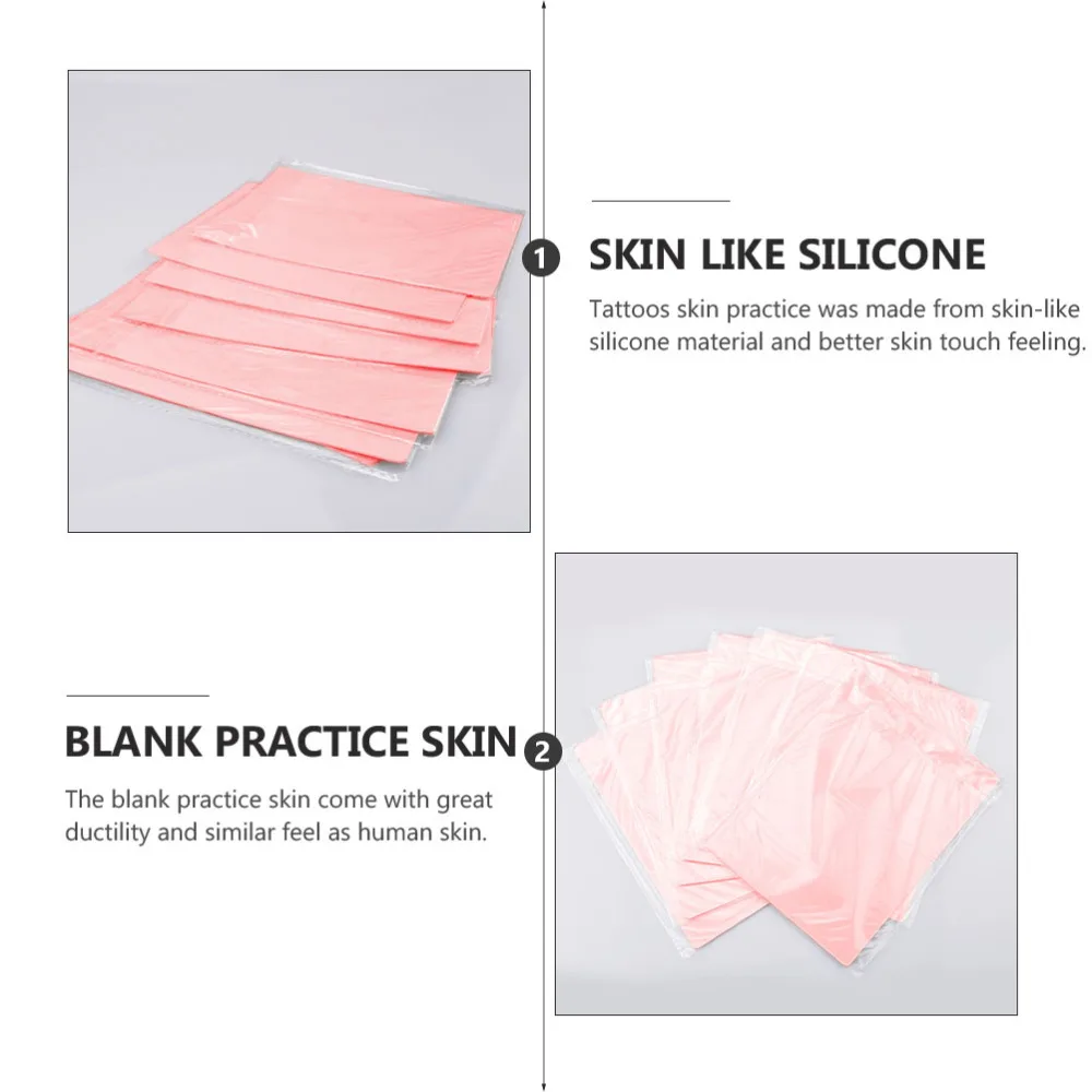 

5pcs Beauty Salon Tattoos Practice Skin Silicone Blank Practice Skin