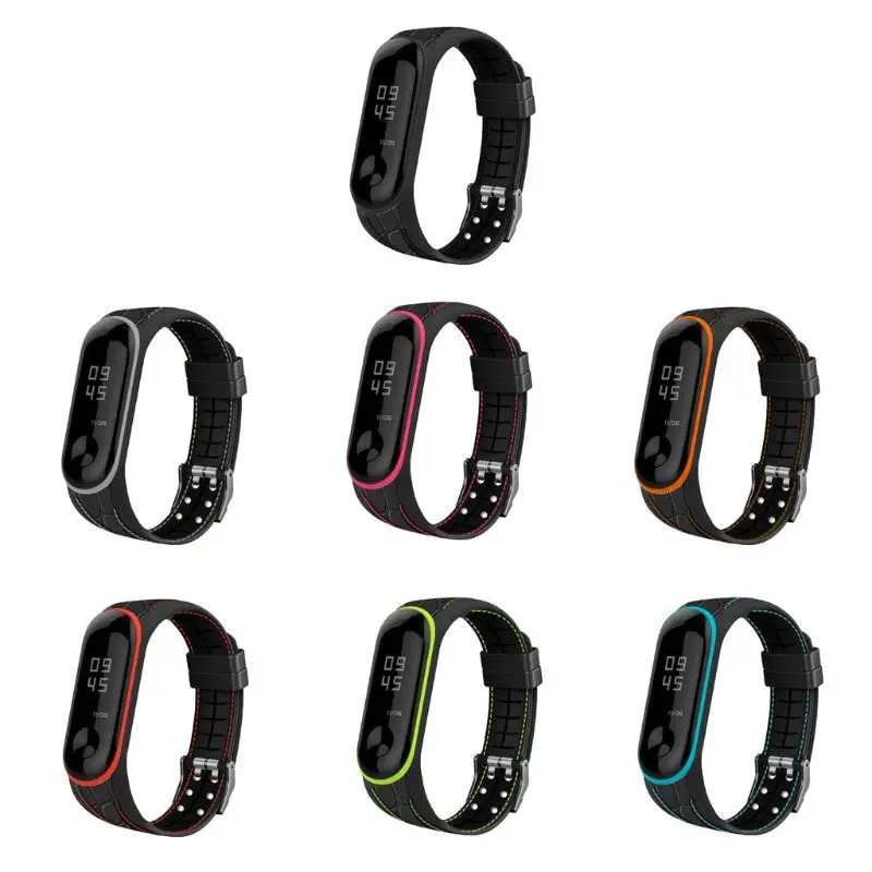 Сменный бамбуковый силиконовый браслет для xiaomi Mi Band 3 4|Ремешки часов| |
