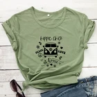 Женская Винтажная футболка в стиле хиппи, хиппи, с рисунком в стиле бохо, душевная футболка