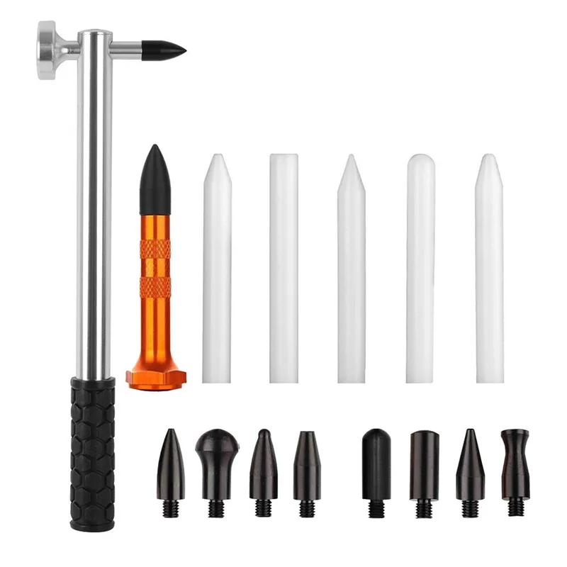 Инструменты металлическая ручка с 9 головками молоток для вмятин ручной