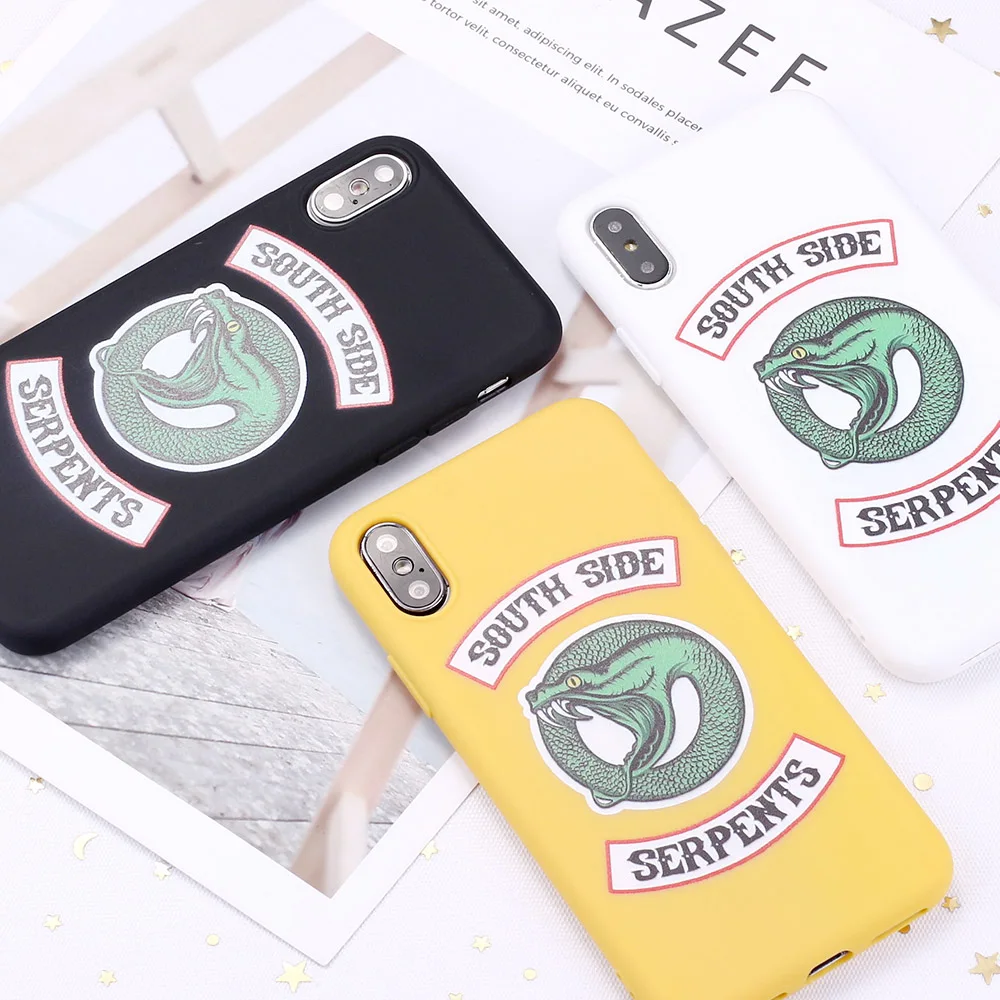 

For 11 Pro 8 8Plus X XR 7 7Plus XS Max 6 6S 12 TV Riverdale Jughead Jones Southside Candy Silicone Phone Case Coque Funda