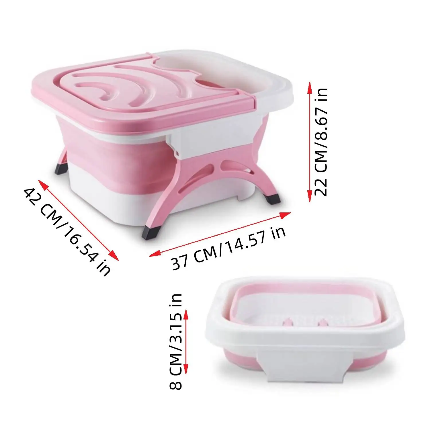 Behogar Складной Спа для ног замочить массажная ванна ведро бассейна с массирующие