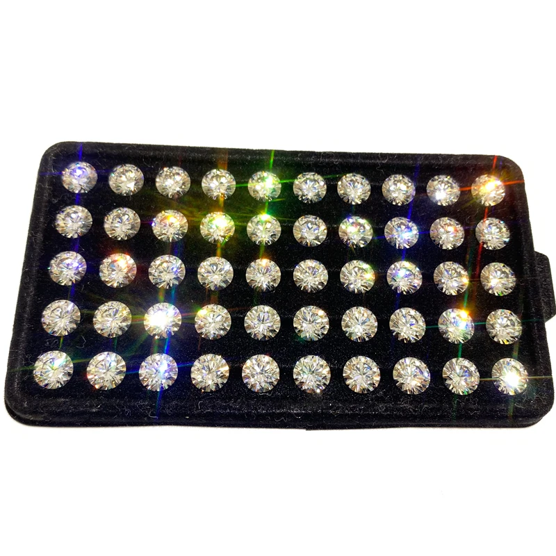 

Заводская цена, фианиты, 3A качество, белый круглый свободный драгоценный камень, CZ Циркон Wuzhou драгоценные камни