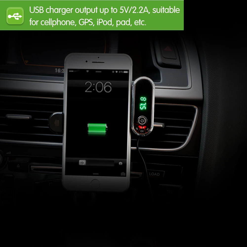 Автомобильный держатель для телефона 2 в 1 Xiaomi 4 0 5 дюймов USB FM передатчик аудио