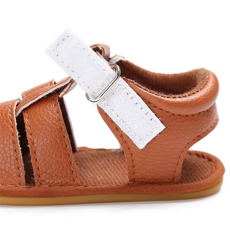 Сандалии для маленьких мальчиков плоская резиновая подошва обувь начинающих