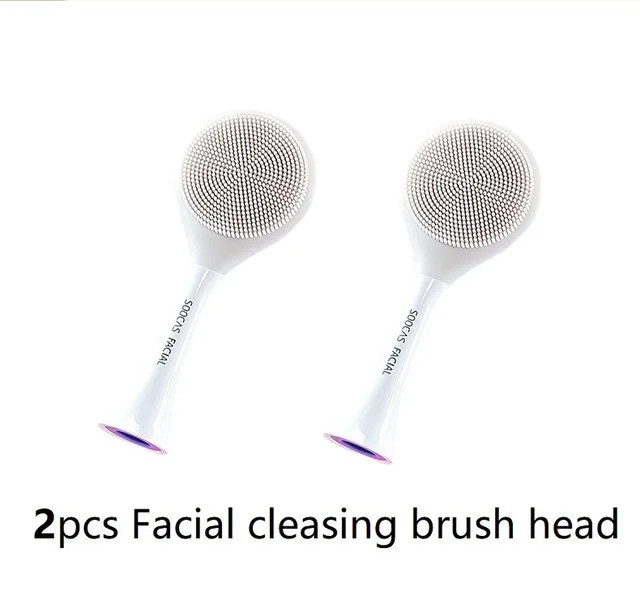 2pcs White Xiaomi Youpin SOOCAS Очищающая головка для лица Оригинальная для X1 X3 X5 звуковая электрическая зубная щетка SOOCARE электромассажная щетка - Цвет: 2pcs White