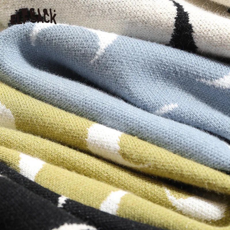 Женское винтажное Повседневное платье ELFSACK зеленое однотонное вязаное с принтом