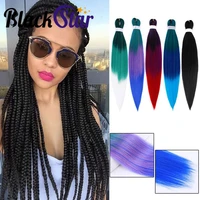 black star pre stretched easy braiding hairs professional itch free synthetic fiber corchet braids yaki texture hair extensions