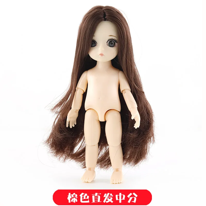 ZSZF 16 см BJD куклы 13 совместный подвижный 1/12 куклы-принцессы игрушки макияж одеваются голый обнаженный милый ребенок кукла игрушка для детей Подарки - Цвет: ZSZF