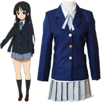 anime k on akiyama mio hirasawa yui dancing party cosplay costume uniform skirt