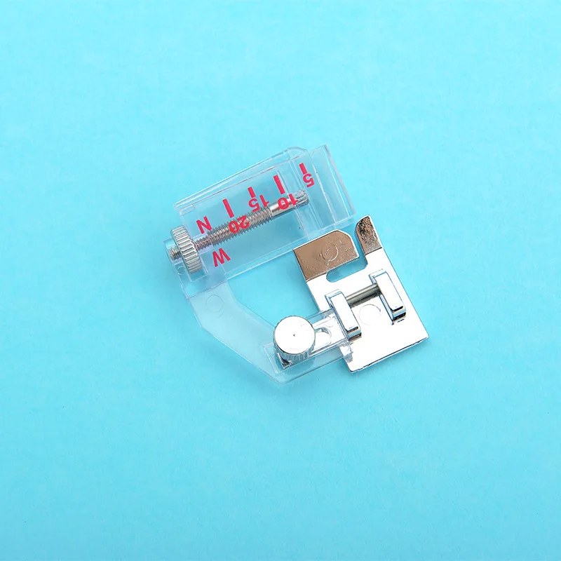 

1Pcs Sewing Machine Accessories Presser Foot Silver for Household Multifunction Plastic/Metal Adjustable for Cloth Edge