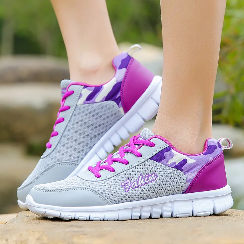 

2021 Plus Size Women Vulcanize Shoes Ladies Tenis Feminino Lace Up Female Sneakers Soft Light Weight Outdoor Zapatos De Mujer