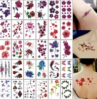 waterproof flower tatoo stickers cartoon tatoo stickers creative and cool 10 setslot
