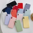 Мягкий силиконовый чехол для iPhone 11 Pro XS Max XR X 10 8 7 6 6S Plus 7Plus 8Plus 6Plus Модный чехол ярких цветов