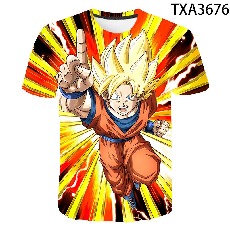 

Summer Cartoon Anime Dragon 3D Print T Shirt Casual Streetwear Boy Girl Kids Short Sleeve Men Women Children Cool Tops DBZ Tee