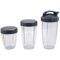 3pcs replacement cups 32 oz colossal 24 oz tall 18oz small cup3 lids for nutribullet fruit juicer parts kitchen appliance bot