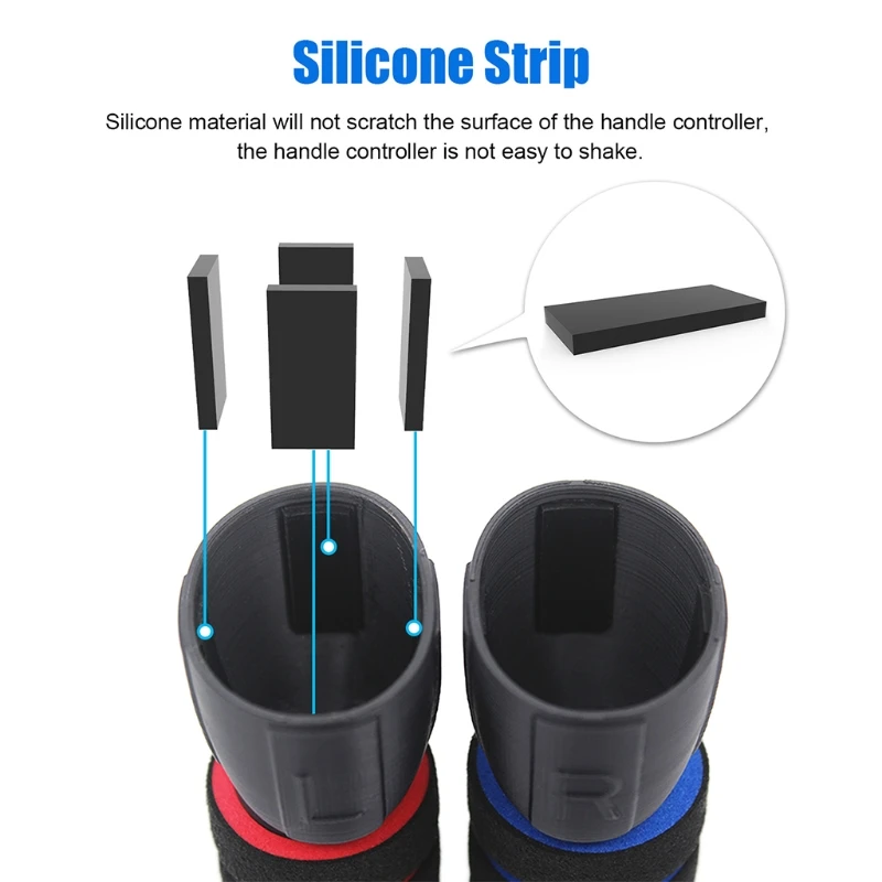 

20CB длинный джойстик с двойной ручкой, геймпад, совместимый с Quest 2 Rift S, виртуальная реальность, цвет красный, синий