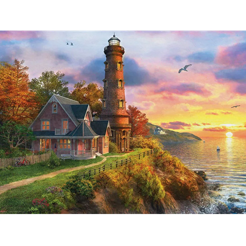

5D DIY Diamond Embroidery House Full Square Diamond Painting Village Landscape Cross Stitch Mosaic Home Decorations