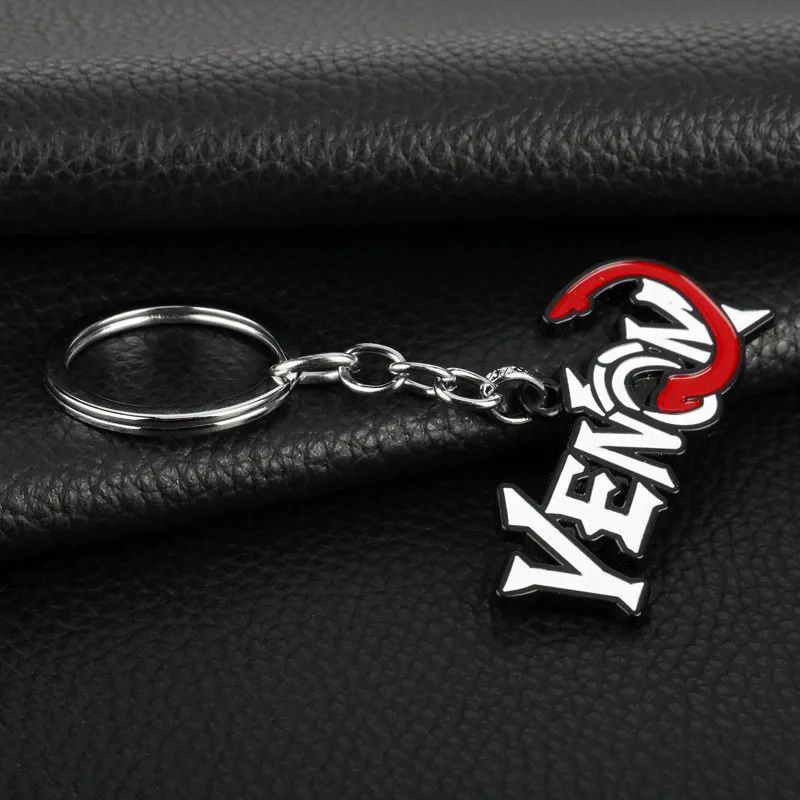 Металлический брелок с изображением супергероя из фильма Веном длинный унисекс