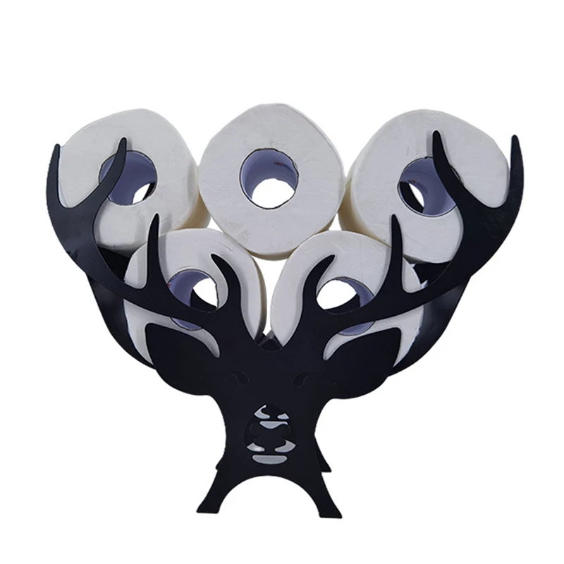 

Hot Simple Napkin Holder Multifunctional Metal Animal Crafts Ornaments Cattle Deer and Kitten Paper Towel Holder PLD