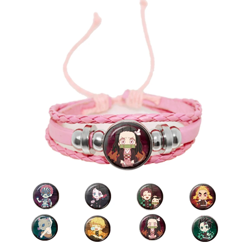 Новый модный браслет из аниме рассекающий демонов Kimetsu No Yaiba Kamado Tanjirou Nezuko ручной