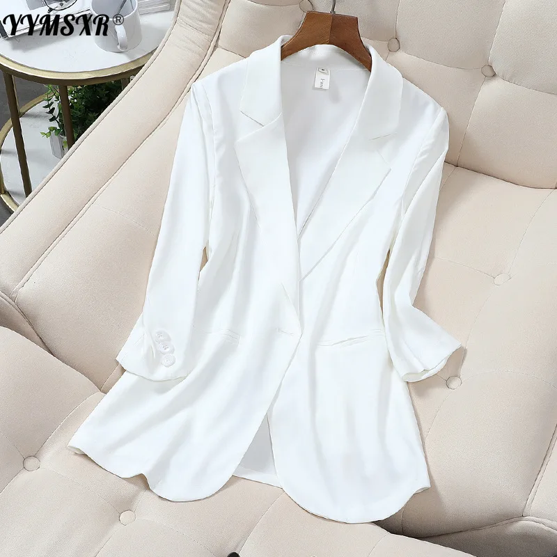 

High Quality Plus Size Women's Fashion Thin Women Jacket Spring and Summer Female Profession Blazer M-5XL Ladies Suit2021