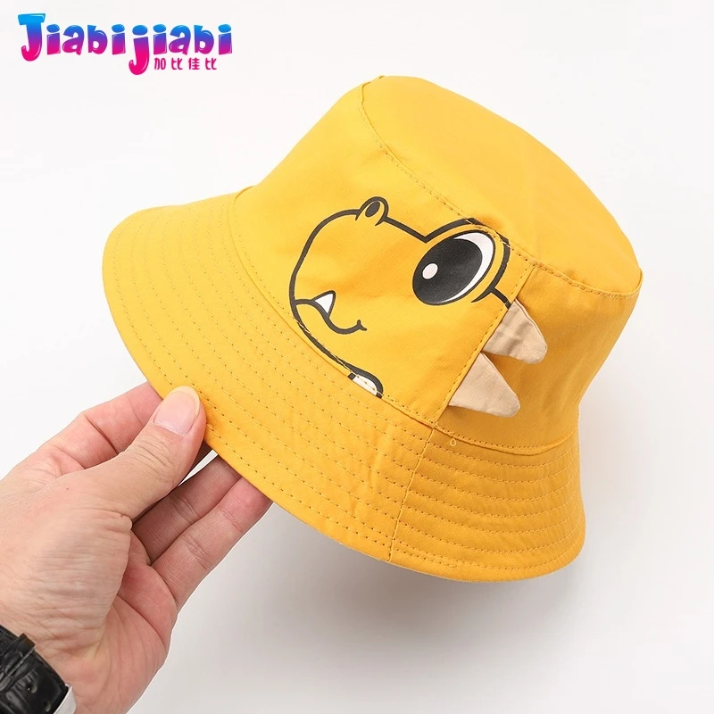 Детская Панама новая весенне-летняя шапка для девочек с рисунком динозавра из