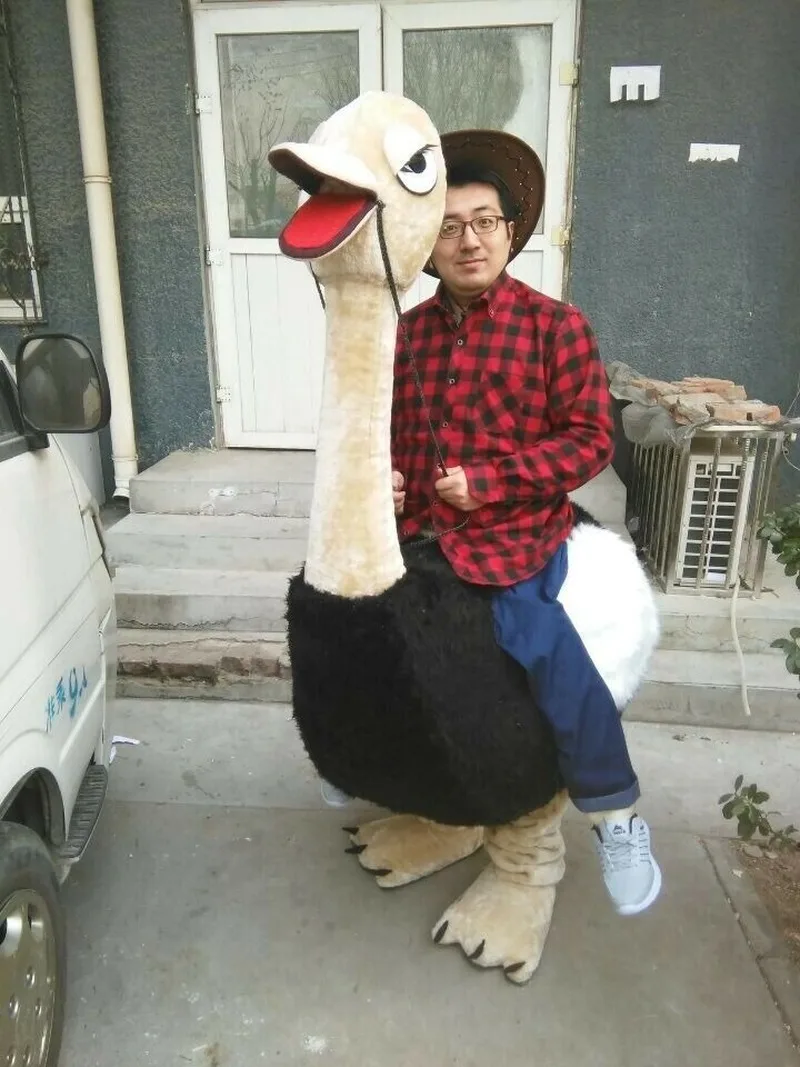 Костюм талисмана страуса Костюмы для вечеринки Нарядное платье взрослых Размер