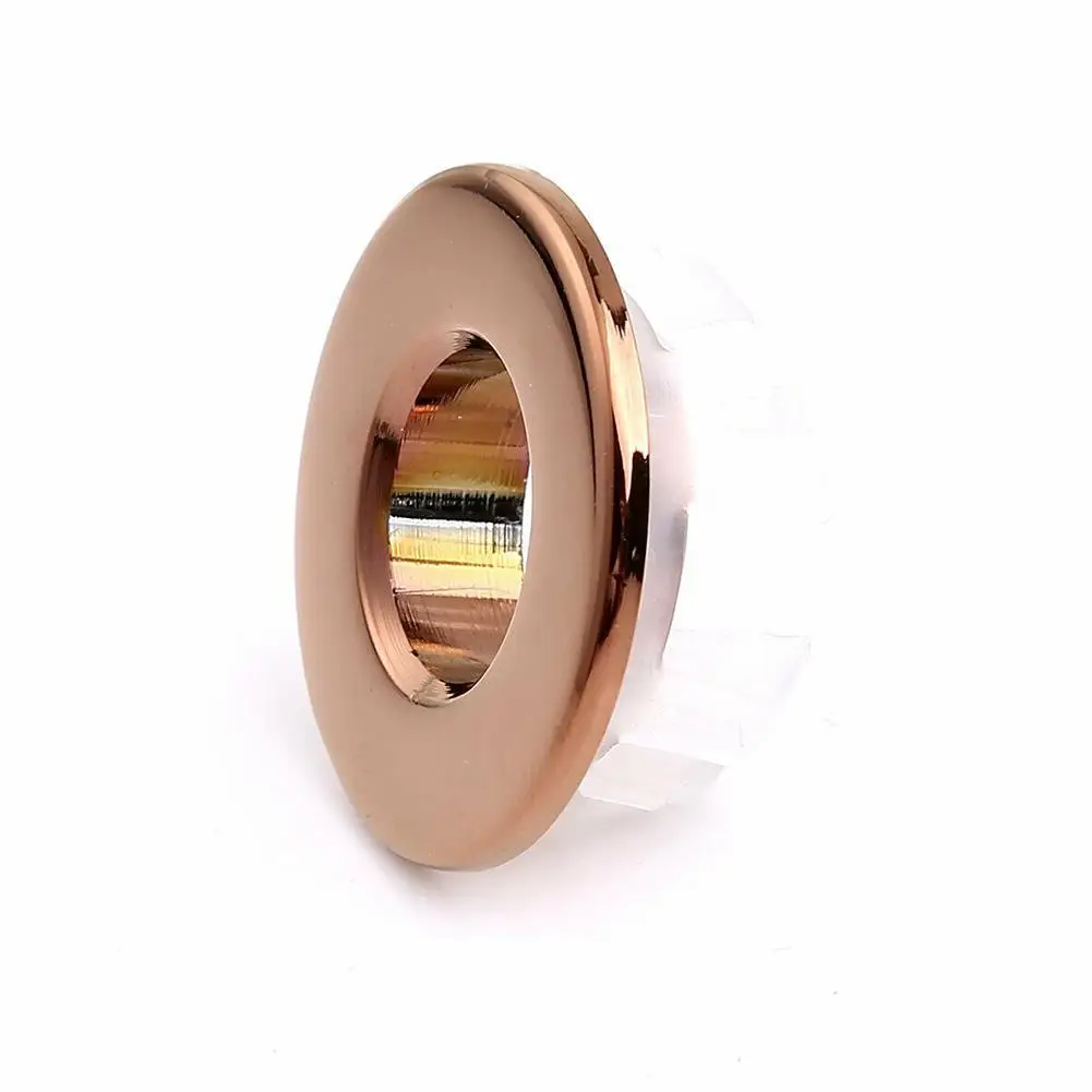 

1PC New Bathroom Parts Gold Basin Faucet Sink Overflow Cover Brass Six-foot Ring Basin Tidy Insert Replacement Accessories