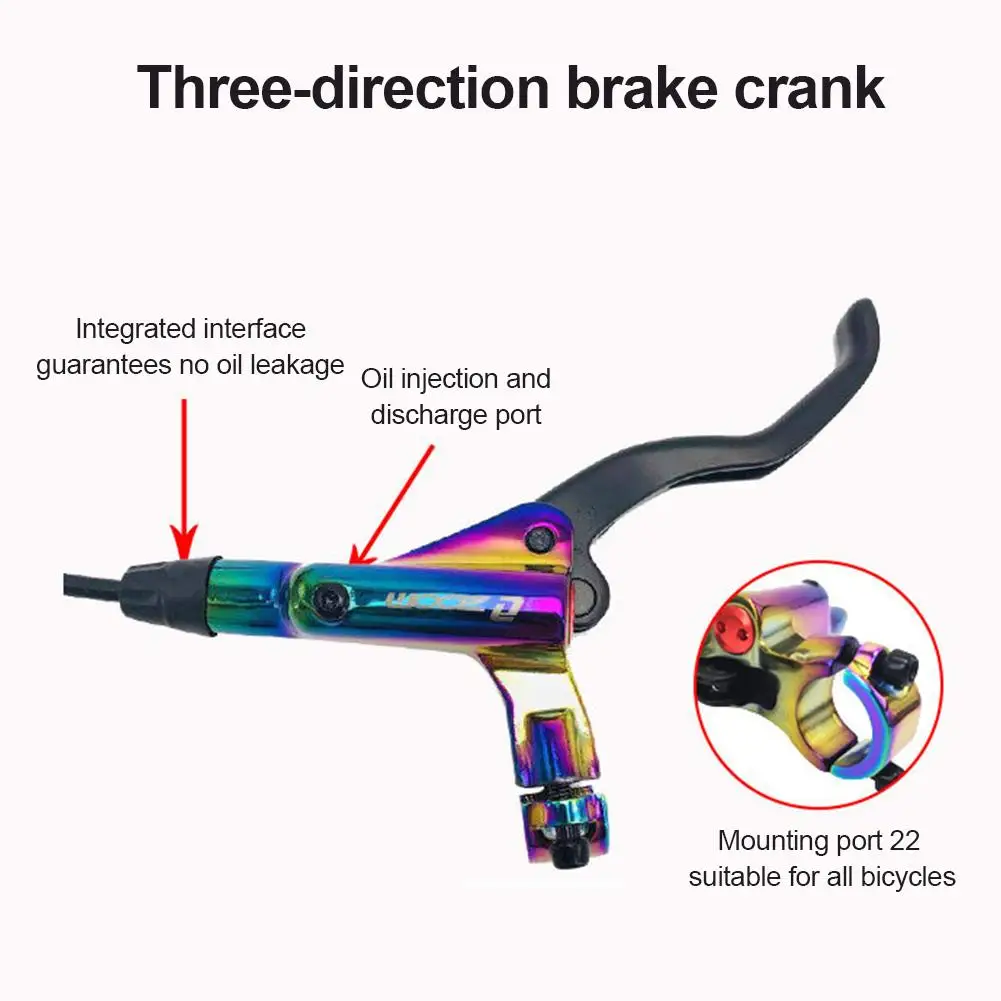 

Bike Hydraulic Disc Brake Set Seven Colors Conversion Seats Stable Hand Feel HB875 Brake Bicycle Cycling Riding Accessories