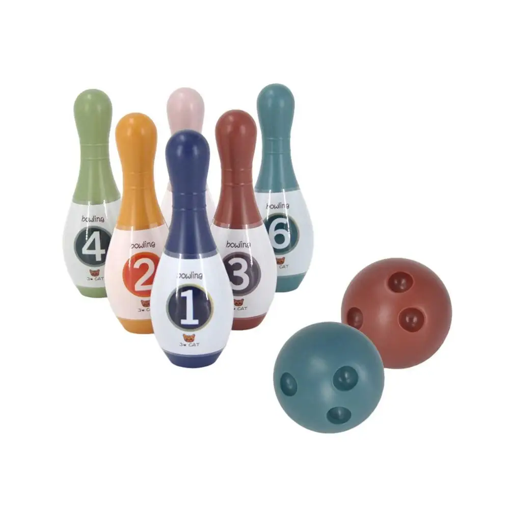 

Kids Bowling Toys Bowl Game Toy Set 2 Bowling Balls And 6 Pins Educational Games For Toddlers Children Outdoor Indoor Sports