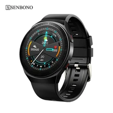 SENBONO MT3 Bluetooth Call Round Smart Watch Music Player Clock Fitness Tracker Men Women Sport Smartwatch for IOS Android phone