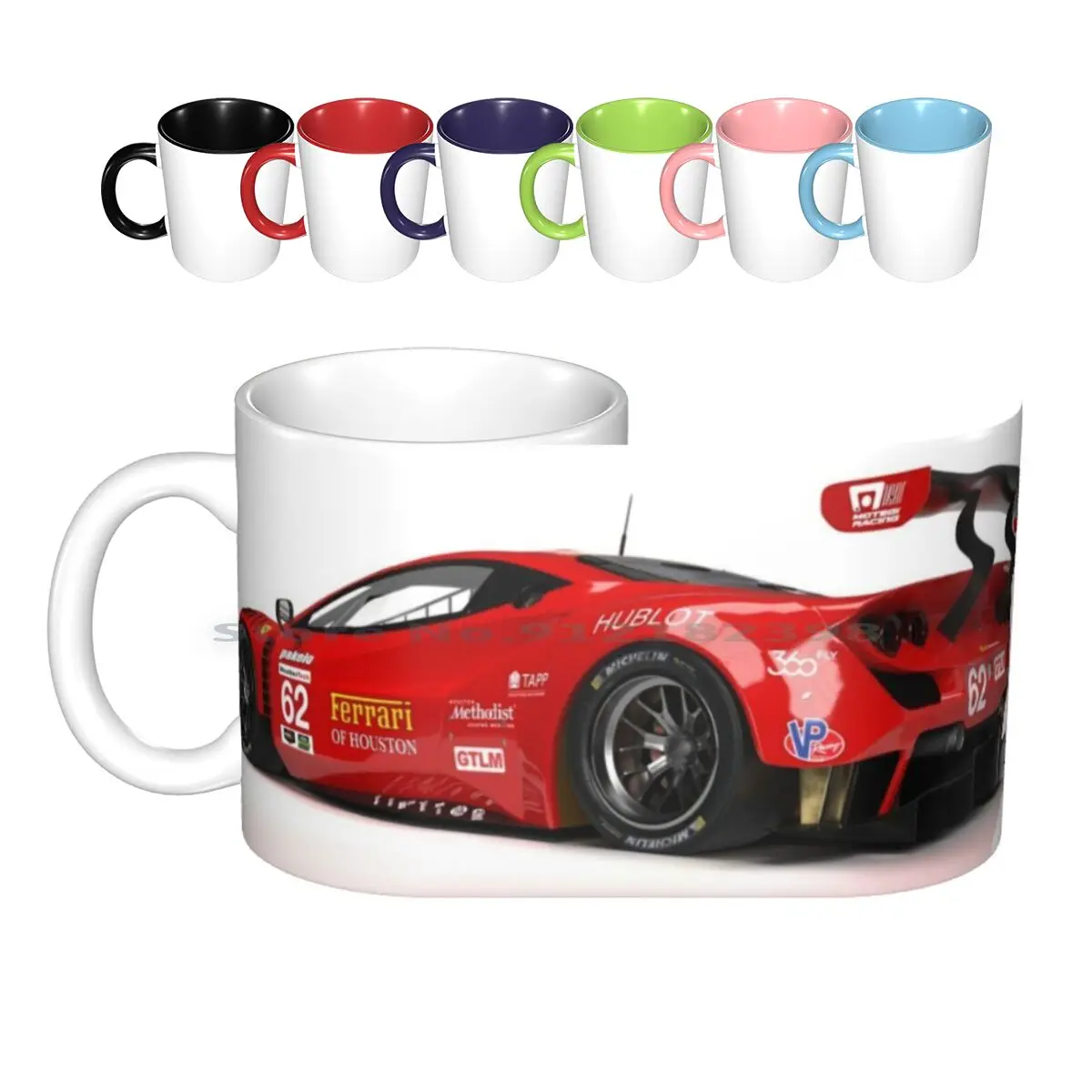 

Керамические кружки F8 Tributo Gtlm, кофейные чашки, Кружка для молока и чая, F8 Tributo Gtlm Imsa, выносливость, гоночный автомобиль, автомобиль, Мотоспорт
