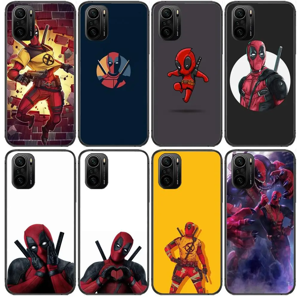 

Deadpool Marvel Phone Case For xiaomi redmi POCO F1 F2 F3 X3 Pro M3 9C 10T Lite NFC Black Cover Silicone Back Prett mi 10 ultra