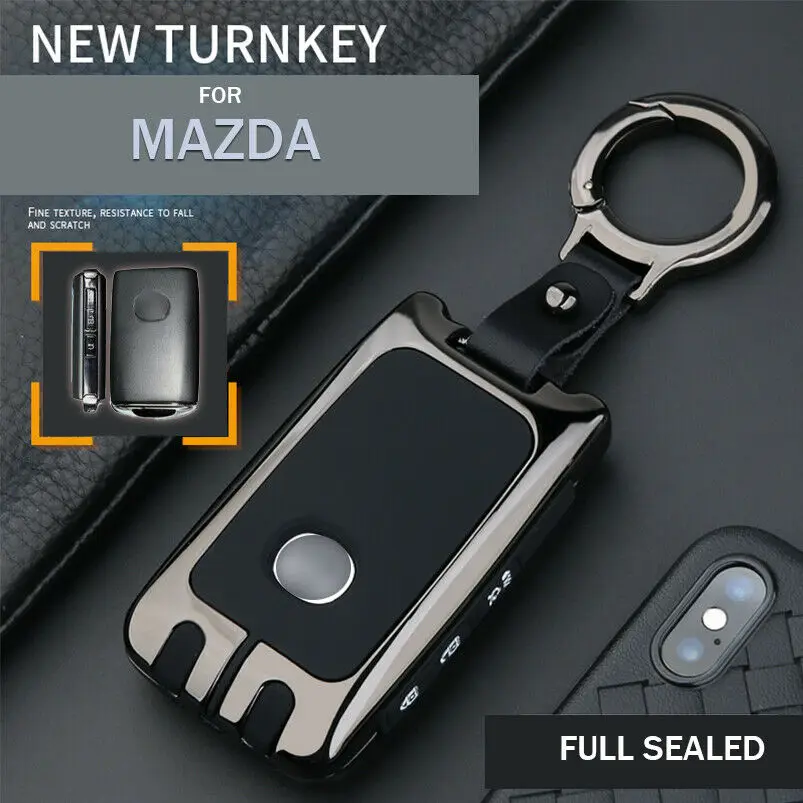 

Apply toZinc Alloy Full Sealed Car Key Fob Case Cover Shell Holder for New Mazda 3 CX-5 CX-30 Car Accessories
